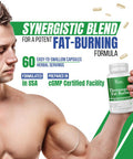 Thermogenic Fat Burner Brazilian Lean, Weight Loss Pills For Women, Waist Trimmer & Supplements For Bloating For Women & Men, 60 Capsules