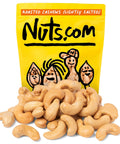 Nuts.com ÃƒÂ¢Ã¢â€šÂ¬Ã¢â‚¬Å“ Roasted Cashews (Lightly Salted) ÃƒÂ¢Ã¢â€šÂ¬Ã¢â‚¬Â Creamy & Savory Flavor, Healthy Snack for Adults & Kids, Good Source of Protein, Fiber, Calcium, Iron & Healthy Fats ÃƒÂ¢Ã¢â€šÂ¬Ã¢â‚¬Å“ Vegan & Gluten-Free ÃƒÂ¢Ã¢â€šÂ¬Ã¢â‚¬Å“ 2 Lb Bag