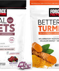 Force Factor Total Beets Soft Chews 60 Chews & Better Turmeric Joint Support Supplement 60 Soft Chews