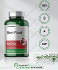 Beet Root Powder Capsules 8000mg | 320 Count | Non-GMO and Gluten Free Formula | High Potency Herbal Extract Supplement | by Horbaach