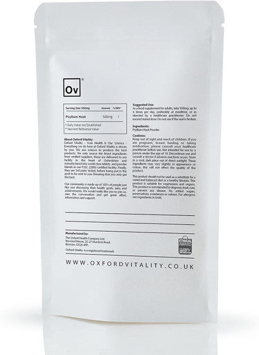 Psyllium Husk Powder | Dieting & Digestive Health Supplement | Oxford Vitality