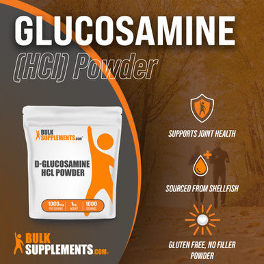 BulkSupplements Glucosamine Powder - Dietary Supplement for Joint Health, Glucosamine Supplement - - 1000mg , 1000 Servings (1 Kilogram - 2.2 lbs)
