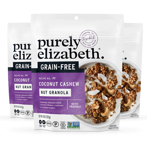Purely Elizabeth, Granola Vanilla Almond Butter MCT Grain Free, 8 Ounce