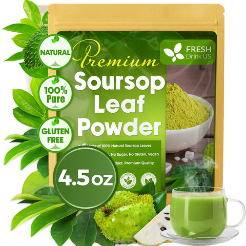 FreshDrinkUS, Premium 8oz Mulberry Leaf Powder, 100% Natural and Pure from Mulberry Leaves, Perfect for Tea, Smoothies, Baked Goods, Natural Food Coloring, No Additives, No Gluten, No Sugar, Vegan