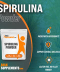 BulkSupplements Spirulina Powder - Green Powder Superfood Supplement, Antioxidants Source - Blue Green Algae Powder - 9g of Pure Spirulina , (1 Kilogram - 2.2 lbs)