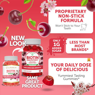Lunakai Prenatal And Biotin Gummies Bundle - Pregnancy Multivitamin Gummy With Iron & Folic Acid - Hair Skin And Nails Growth Supplement With Vitamin C And E - 30 Days Supply