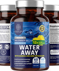 N1 Nutrition Premium Water Away Pills Natural Diuretic Enhanced with Dandelion Leaf Extract Potassium for Water Retention Bloating Swelling Relief NonGMO 60 Caps