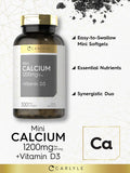 Carlyle Calcium 1200 mg with Vitamin D3 | 300 Mini Softgels | Non-GMO and Gluten Supplement