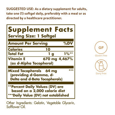Solgar Vitamin E 670 Mg (1000 Iu) 100 Mixed Softgels - Natural Antioxidant Skin & Immune System & Chelated Zinc 250 Tablets - Zinc For Healthy Skin - Supports Cell Growth & Dna Formation
