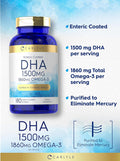 Carlyle DHA Supplement 1500mg | 180 Softgels | Omega-3 Supplement | Non-GMO Gluten