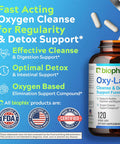 Biophix Oxy-Lax 750 Mg 120 Vcaps - Natural Magnesium Oxide Oxygen Based Colon Cleanse Gentle Laxative Supports Healthy Digestive Tract Regularity
