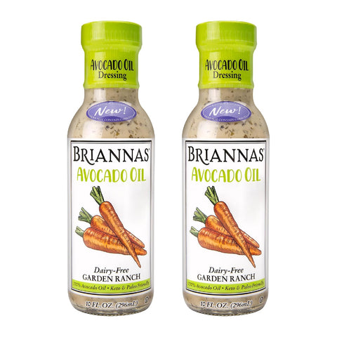 BRIANNAS - Avocado Oil Balsamic Vinaigrette Dressing - Nutrient Rich, Keto Friendly, Vegan Salad Dressing made with 100% Avocado Oil - 10 oz. Bottle
