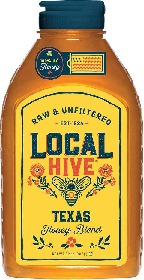 Local Hive Clover Raw & Unfiltered ÃƒÂ¢Ã¢â€šÂ¬Ã¢â‚¬Å“ 16 oz | 100% Pure U.S. Honey | Natural Sweetener Sourced from American Bees & Beekeepers | Premium Clover Flavor | Ideal for Tea, Baking & Cooking