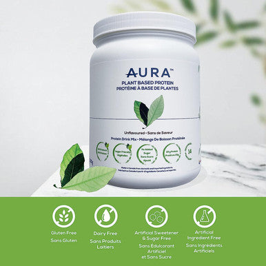 AURA Perfect Blend Plant Based, Keto Supplement Powder (500 gram) UnFlavoured Pea Protein Powder with Organic Pumpkin Seed, Sprouted Brown Rice, Quinoa, Vegan Protein Shake