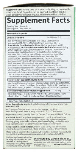Garden of Life Raw Colon Care Probiotics 30 Ct