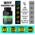 Dedicad Magnesium L-Threonate Capsules With Lions Mane Mushroom & Ashwagandha Root - 210 Capsules - 1000Mg Per Serving