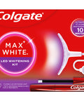 Colgate Max White Ultimate at Home LED Teeth Whitening Kit Enamel Safe Reverses up to 20 Years of Stains Whitening Pen and Smartphone Powered LED Whitening Light Developed by Dental Experts 1 Pack