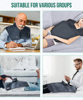 Snailax Heating Pad For Neck And Shoulders, Electric Heat Pad For Back Pain, Weighted Heated Wrap, 24V Safety Volt. Heating Pads With Massager, 2 Heat Levels & 5 Massage Modes, Gifts