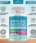 8 In 1 Immune Defense Support, Immunity Vitamins Supplement Booster With Zinc 50Mg, Vitamin C Elderberry Vit D3 5000 Iu, Turmeric Curcumin & Ginger, Echinacea - Allergy Relief For Kids Adults (2 Pack)