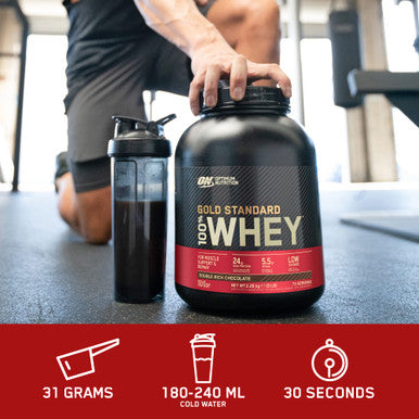 Optimum Nutrition Gold Standard 100% Whey Muscle Building And Recovery Protein Powder With Naturally Occurring Glutamine And Bcaa Amino Acids Delicious Strawberry Flavour 10 Servings 300G