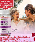 Family Iron Gummies For Women, Men & KidsÃƒÂ¢Ã¢â€šÂ¬Ã¢â‚¬Å“ Chewable Iron Supplements For Women Anemia & Men ÃƒÂ¢Ã¢â€šÂ¬Ã¢â‚¬Å“ Kids Iron Gummies With Iron Vitamins For Women ÃƒÂ¢Ã¢â€šÂ¬Ã¢â‚¬Å“ Vegan,Gluten-Free(Grape Flavor) Immune Support ÃƒÂ¢Ã¢â€šÂ¬Ã¢â‚¬Å“ Usa Made