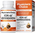 Physician'S Choice KSM-66 Ashwagandha Root Powder Extract - Stress Mood & Athletic Support - 1000 MG of Clinically Studied KSM66 & Black Pepper for Maximum Absorption - 5% Withanolides - 60 Vegan Capsules