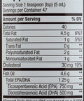 Natures Way Ultra Pure Omega3 Liquid Fish Oil Supplement, Grapefruit Tangerine Flavor, 8 Fl Oz