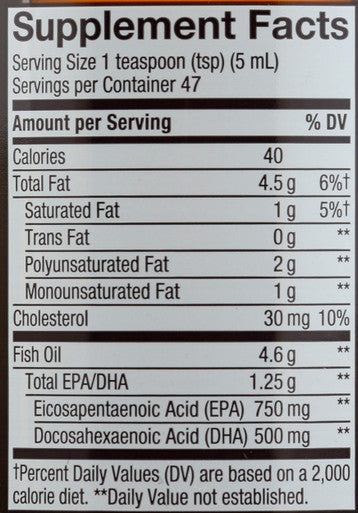 Nature'S Way Ultra Pure Omega3 Liquid Fish Oil Supplement Grapefruit Tangerine Flavored 8 Fl Oz