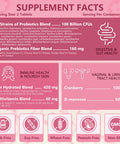 Probiotics For Women Digestive Health, Womens Probiotic For Gut Health With D-Mannose & Cranberry, 100 Billion Cfus For Skin