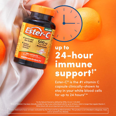 American Health Ester-C With Citrus Bioflavonoids - 500 Mg - 120 Vegetarian Capsules