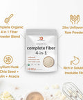Deal Supplement Organic Fiber Powder Supplement 2lbs with Psyllium Husk Chia Seed Inulin & Acacia Daily Fiber for Adults Rich in Prebiotics for Gut & Digestive Health Unflavored Non-GMO