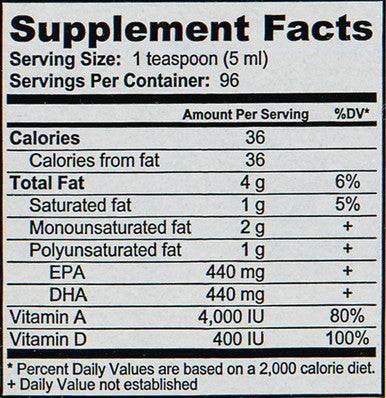 Cod Liver Oil No.5 16 OZ By Sonne Products