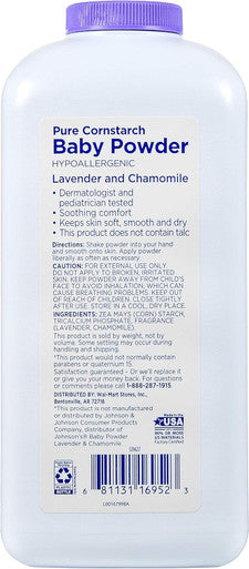 Equate Pure Cornstarch Baby Powder With Lavender And Chamomile, 22Oz By Judastice