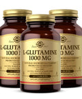 Solgar L-Glutamine 1000 Mg - 60 Tablets Pack Of 3 - Non-Gmo Vegan Gluten Free Kosher - 90 Total Servings