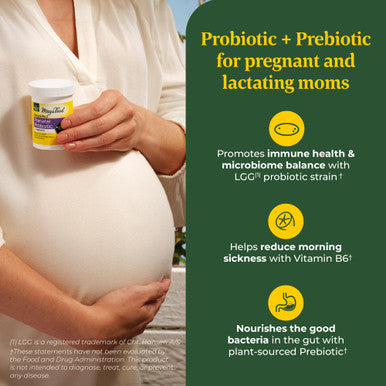 MegaFood Baby & Me 2 Prenatal Probiotic - Vegetarian Pregnancy Prebiotics And Probiotics For Women Digestive Health & Immune Support With Vitamin B6 For Morning Sickness Relief - 30 Capsules