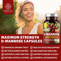 2Pack N1N Premium D Mannose with Cranberry and Dandelion Max Strength 1350mg Supports Urinary Tract Health Flush Impurities and Bladder Health Support 240 Veg Caps
