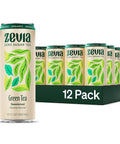 Zevia Zero Sugar Tea, Green Tea, 12 oz Cans (12-Pack) ÃƒÆ’Ã†â€™Ãƒâ€šÃ‚Â¢ÃƒÆ’Ã‚Â¢ÃƒÂ¢Ã¢â€šÂ¬Ã…Â¡Ãƒâ€šÃ‚Â¬ÃƒÆ’Ã‚Â¢ÃƒÂ¢Ã¢â‚¬Å¡Ã‚Â¬Ãƒâ€¦Ã¢â‚¬Å“ Naturally Sweetened, Zero Calorie Sugar Free - Non-GMO Project Verified, Gluten-Free, Vegan
