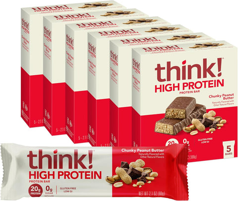 think! Protein Bars, High Protein Snacks, Gluten Free, Kosher Friendly,Variety Pack, Nutrition Bars, 2.1 Oz per Bar, 12 Count (Packaging May Vary)