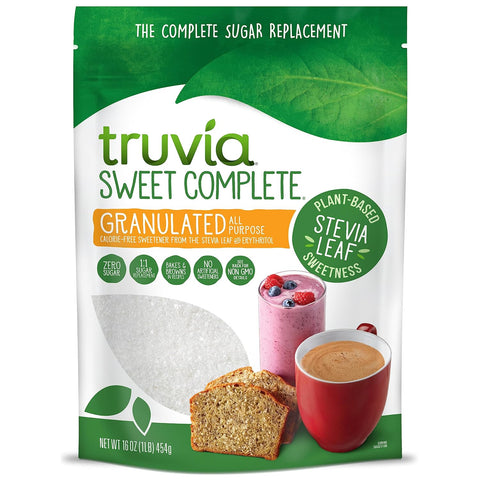 Truvia Sweet Complete Granulated AllPurpose CalorieFree Sweetener from the Stevia Leaf 16 oz Bag (Pack of 1)