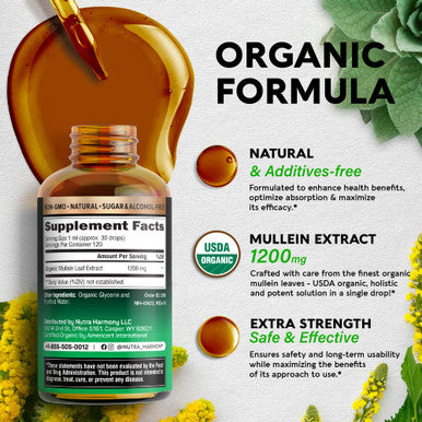 NUTRAHARMONY Organic Vitamin D3 & Mullein Drops