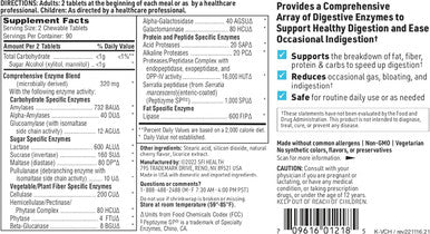 Klaire Labs Sfi Health Vital-Zymes Chewable Digestive Enzymes For Adults & Kids - Enzymes For Digestion - Cherry-Flavored - May Help Reduce Occasional Gas, Bloating & Indigestion (180 Chewables)