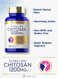 Carlyle Chitosan Supplement 1200mg | 120 Quick Release Capsules | Non-GMO Gluten | Ultra Lipo