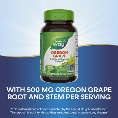 Nature'S Way Oregon Grape Traditional Digestion Remedy Supplement 90 Vegan Capsules