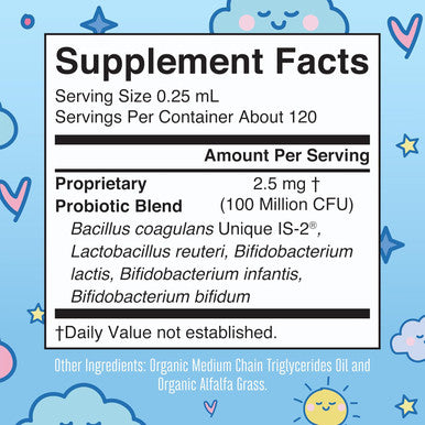 Maryruth Organics USDA Organic Infant Liquid Probiotic Drops | Baby Essentials | Probiotics for Infants | Baby Probiotic Drops | Proprietary Probiotic Blend | Vegan | Non GMO | 125 Servings