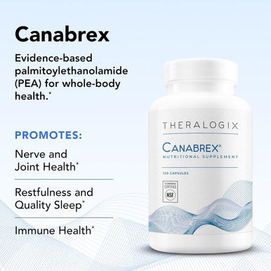 Theralogix Canabrex Palmitoylethanolamide (Pea) Supplement - 60-Day Supply - Joint Health Supplement for Women & Men - Sleep & Immune Support Supplement - NSF - 120 Capsules