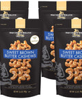 Squirrel Brand Sweet Brown Butter Cashews, 3.5 Ounces Resealable Bag, Gluten Free, Vegetarian