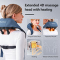 Restcloud Neck And Shoulder Massager With Heat, Shiatsu Neck And Upper Back Massager With Heat, Protable Cordless Kneading Neck Massager For Pain Relief Deep Tissue