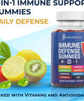 8 In 1 Immune Support Booster Supplement Gummies With Astragalus Root, Vitamin C And Zinc 50Mg, Vitamin D 5000 Iu, Turmeric Curcumin & Ginger, B6, Elderberry (2 Pack) (120 Count)