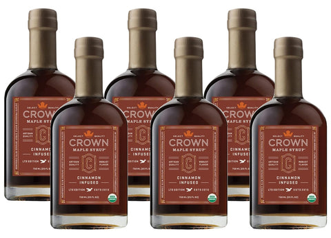 Crown Maple Certified Organic Madagascar Vanilla Infused Maple Syrup, Pure, Gluten Free, No Preservatives, Non-GMO Pairs well with Pancakes, Coffee, Cocktails & Brunch, 12.7 Fl Oz (Pack of 1)