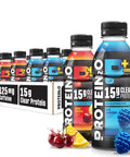 Protein2o 15g Whey Protein Isolate Hydration Drink Plus Energy & Focus, 350mg of Electrolytes, Vitamins B5 & B6, Sugar Free, Energy Variety Pack, 16.9 oz Bottle (Pack of 12)